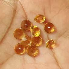 Citrine 6mm round facet 0.81 cts